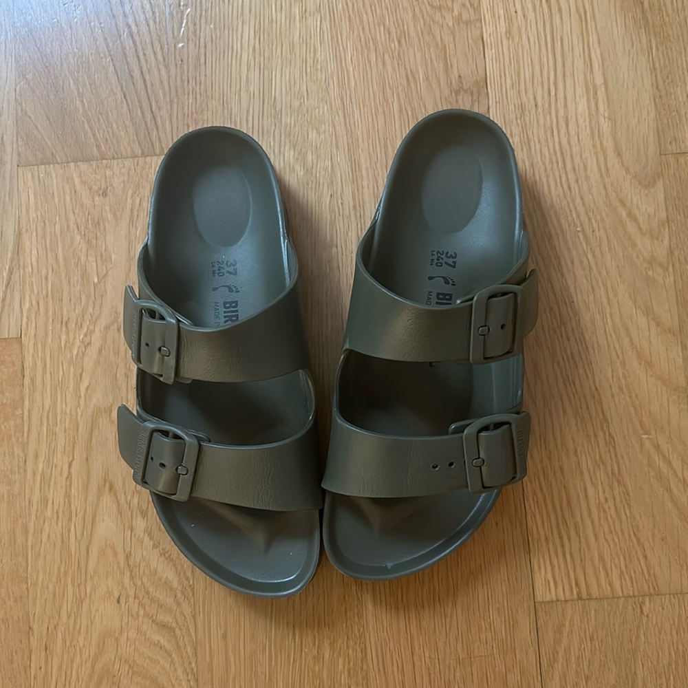 Olive Green Arizona Birkenstock Sandals
